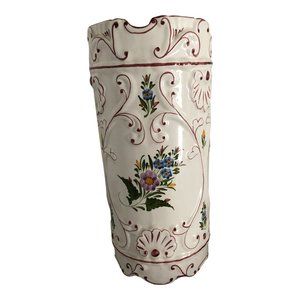1960s  Ceramic Umbrella/Cane Stand Hand Painted